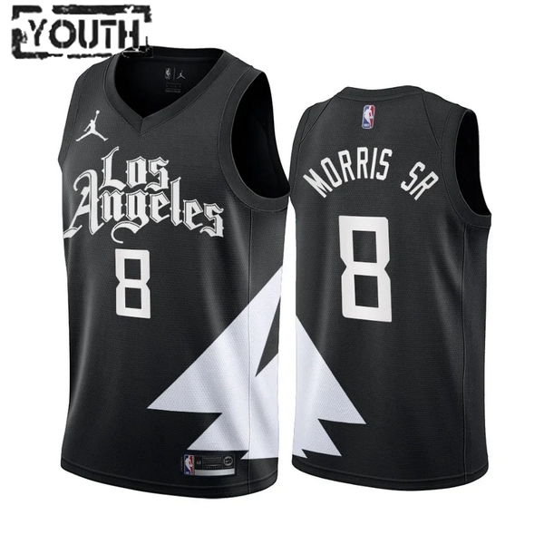 Los Angeles Clippers Trikot Marcus Morris SR 8 Jordan 2022-23 Statement Edition Schwarz Swingman - Kinder